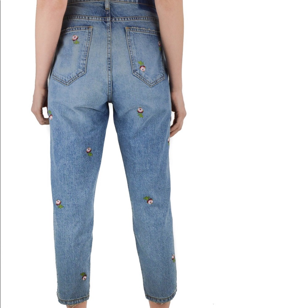 NWT The Great Jeans in Prairie Wash with Rosette